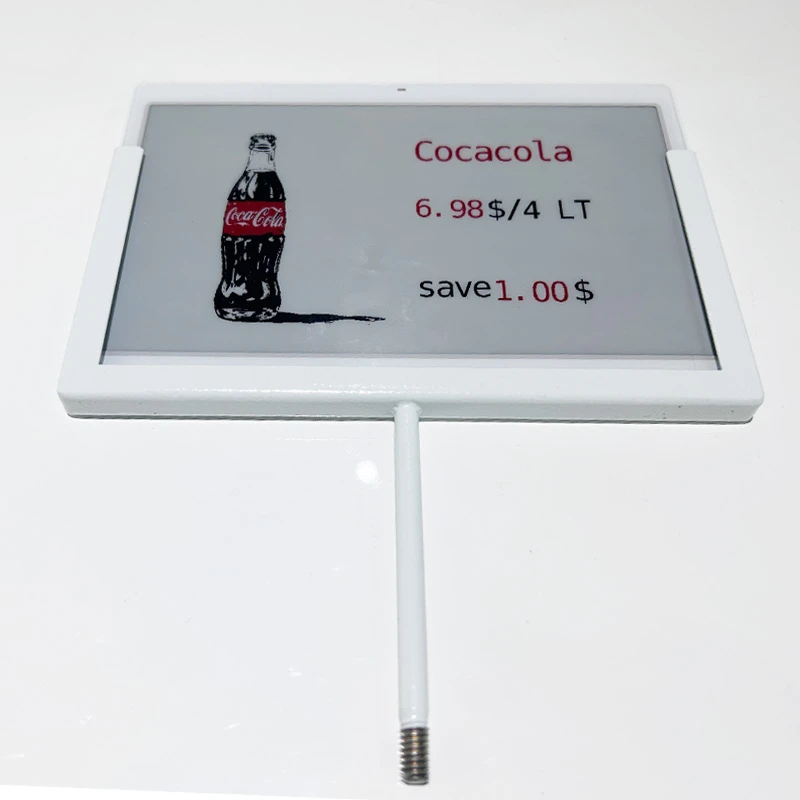 7.3 Pulgada Electrónico Precio Etiqueta Metal Tornillo Montaje Coca-cola Estilo
