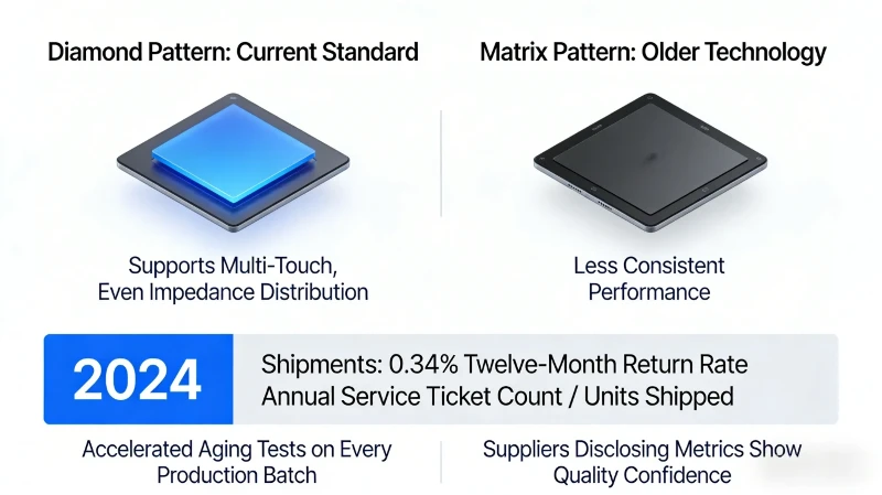 Comparison Chart: Diamond Pattern vs. Matrix Pattern Capacitive Touch Comparison Chart: Diamond Pattern vs. Matrix Pattern Capacitive Touch